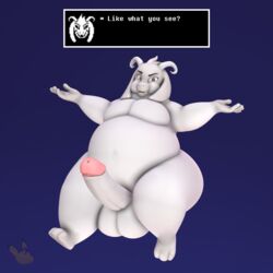 1boy anthro anthro_male anthro_only asriel_dreemurr balls belly big_balls big_penis caprine erection floating fur furry furry_male furry_only grey_eyes humanoid humanoid_male humanoid_only hyper looking_at_viewer male male_only mammal mammal_humanoid overweight penis person-420 simple_background solo text_box undertale undertale_(series) video_games white_body white_fur