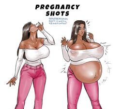 1girls areolae belly belly_expansion big_belly big_breasts breast_expansion breasts cleavage clothing expansion female female_only huge_belly huge_breasts large_breasts nipples nipples_visible_through_clothing okayokayokok pregnancy pregnant rapid_pregnancy ready_to_pop solo