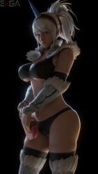 1girls 3d big_breasts breasts cleavage ela_(exga) exga female female_only kirin_(armor) large_breasts monster_hunter monster_hunter_world solo