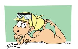 ass barefoot big_ass feet female jmdoodle jose-miranda josethewey leni_loud looking_at_viewer naked nickelodeon nipples nude solo straight_hair sunglasses sunglasses_on_head the_loud_house thick_thighs thighs wide_hips