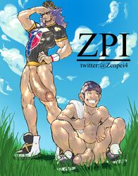 bara big_penis boner erection gay hop_(pokemon) huge_cock leon_(pokemon) male_only nude penis pokemon pokemon_ss yaoi zenpei