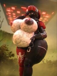 bbw big_breasts breasts cleavage female huge_breasts nipples overweight post_vore qzk_forte recon_(marathon) tag tagme thick_thighs weight_gain wide_hips