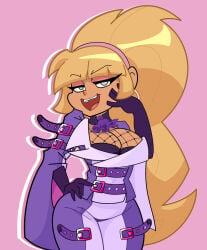 1female 1girl 1girls adult adult_female aged_up ass bangs barely_contained_breasts big_ass big_breasts blonde blonde-haired_female blonde_female blonde_hair blonde_hair_female blue_eyes blunt_bangs boobs breasts buckle buckles deviantart deviantart_link djnightmar3 female fishnet_clothing fishnet_topwear fishnets gloves gravity_falls hairband large_breasts leather leather_clothing leather_gloves leather_jacket long_gloves long_hair long_legs naked naughty_face pacifica_northwest seductive_smile smile teasing teasing_viewer very_long_hair woman
