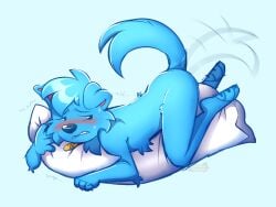 anthro canid canine cannedcanine collar fart_dog(cannedcanine) female grinding humping mammal masturbation pillow pillow_humping solo tail tail_motion tailwag whimper