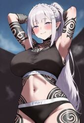 emilia (re:zero) from blacked by azulart01