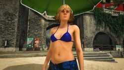 3d 3dcg blonde_hair blue_bikini_top edited_screencap emotionless_female expressionless female female_only hitman hitman_(2016) hitman_world_of_assassination io-interactive navel npc pool-skirt short_hair source_request swim_skirt tagme tamara_sabbatini urwrongxd