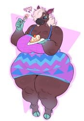 1girls animal_crossing anthro bbw big_belly blue_eyes breasts cake ear_piercing equine fat fat_female female female_only furry furry_female furry_only heart horse mare motion_lines nintendo overweight overweight_anthro overweight_female piercing reneigh_(animal_crossing) sweetycupcake thick_thighs tongue_out video_games wide_hips