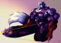 abs absurd_res anthro areola balls biceps big_balls big_butt big_muscles big_pecs big_penis big_tail body_pattern bottomwear brute butt claws clothed clothing digital_media_(artwork) domestic_cat erection felid feline felis fluffy fluffy_tail foreskin fur genitals hair hi_res huge_balls huge_butt huge_muscles huge_penis humanoid_genitalia humanoid_penis hyper hyper_balls hyper_bicep hyper_genitalia hyper_muscles hyper_pectorals hyper_penis male mammal markings muscular muscular_anthro muscular_male nipples nude pecs penis purple_body purple_fur shirt simple_background smile smirk solo speedo swimwear tail thick_body thick_thighs thong topwear underwear vein vesnu_studio wet wet_body wet_clothing wet_fur wet_shirt wet_topwear white_body white_fur white_hair wide_hips