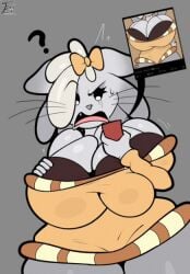 anthro anthro_female big_boobs big_breasts big_tits boobs bra breaking_the_fourth_wall breast_focus breasts chinchilla dot_eyes female fennythefox furry furry_female grey_body grey_skin huge_boobs huge_breasts hyper_boobs hyper_breasts large_boobs large_breasts large_tits looking_at_phone open_mouth original original_character rodent surprised surprised_expression sweater thicc_breasts thick_boobs thick_tits tits whiskers yellow_ribbon yellow_sweater