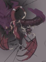 activision bdsm blade blush bodily_fluids bondage bound collar corrupt_cynder cuff_(restraint) cum cum_in_mouth cum_inside cum_on_belly cum_on_body cum_on_tongue cum_on_vulva cynder dragon duo erection female feral genital_fluids genitals hi_res horn male male/female malefor mythological_creature mythological_scalie mythology penis restraints scalie sevour simple_background spyro_the_dragon tail tail_blade tail_cuff tongue tongue_out vulva weapon_tail wings wrist_cuffs