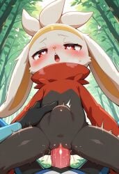 ai_generated anguirus12345 anthro bodily_fluids cowgirl_position duo faceless_character faceless_male female female_penetrated first_person_view forest forest_background from_front_position generation_8_pokemon hi_res inteleon lagomorph long_ears looking_at_viewer male male/female male_penetrating male_penetrating_female male_pov mammal nature nature_background nintendo on_bottom on_top open_mouth penetration penile penile_penetration penis_in_pussy plant pokemon pokemon_(species) raboot sex size_difference tears tree vaginal_penetration young younger_female abdominal_bulge heart_eyes