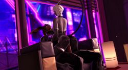 1futa 1girls 3d animated blindfold bodysuit bunny_ears bunny_girl cat_ears cat_girl cat_tail cowgirl_position dark-skinned_futa dark_skin femdom final_fantasy final_fantasy_xiv futa_on_female high_heels interracial interspecies kaminakirei latex latex_clothing legretta_asteria miqo'te penetration penis professor_lylly restrained riding riding_penis source_filmmaker tagme video viera