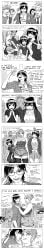 1girl1boy 2d aroused aroused_female bare_shoulders bare_thighs bitch biting_own_lip black_and_white blushing breasts_pressed_against_another breasts_pressed_against_partner cleavage cleavage_cutout curvaceous curvaceous_body curvaceous_female curvaceous_figure curvy curvy_body curvy_female curvy_figure curvy_hips glasses hands_on_shoulders intimate jean_shorts multiple_images necklace oc original original_character original_characters reiquant shorts sleeveless_shirt stockings story story_in_picture talking_to_another talking_to_prey thick thick_ass thick_butt thick_hips thick_legs thick_lips thick_thighs tied_hair virgin voluptuous voluptuous_body voluptuous_female