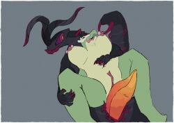 absurd_res ahegao ails animal_humanoid anthro armless arthropod arthropod_humanoid breasts centipede centipede_humanoid charen(ails) clitoris duo female forced genitals hand_on_belly hi_res humanoid looking_at_another looking_at_partner looking_pleasured male male/female mandibles myriapod myriapod_humanoid nipple_fetish nipple_play nipple_pull ovipositor ovipositor_penis penis piercing pubic_tattoo tail tattoo tendrils tongue tongue_out unusual_anatomy unusual_genitalia unusual_penis unusual_tail vulva