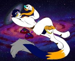 anthro aroused closed_type hybrid intersex intersex/intersex intersex/male male medic_rondills solo teasing unknown_species viagra_infused_chocolate