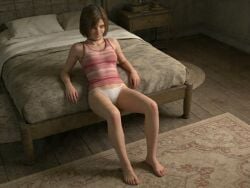 1girls big_breasts breasts brown_hair eileen_galvin fanart feet female female_only game_character green_eyes konami light-skinned_female light_skin short_hair silent_hill silent_hill_4 solo solo_female ranged_weapon_(artist) loyalservant posing posing_for_the_viewer looking_at_viewer