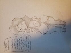 bbw big_ass black_hair coochcoach female female_only lucy_van_pelt meta: miniskirt peanuts pencil_(artwork) shortstack