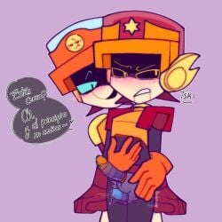 brawl_stars brother/brother brothers gay incest keyimeli larry_(brawl_stars) lawrie_(brawl_stars) male/male oil_cum precum robot robot_boy robot_penis shy spanish_text thigh_sex twink twins yaoi