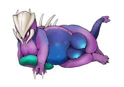 abiotic_factor alien belly_nipples big_teats biscuits_(frostedscales) claws crotch_breasts eyeless female female_feral female_only feral frostedscales hi_res horn nipples peccary_(abiotic_factor) solo tagme teats tusks unusual_anatomy