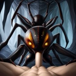 1boy abdomen abused_male ai_assisted ai_generated arachnid blowjob caves chitin cock_hungry cocksucking dominant_female ensnared erect_penis erection feeding_on_penis fellatio fellatio_domination fellatio_frenzy fellatio_horror fellatio_reverse_rape forced_blowjob forced_fellatio glowing_eyes grotesque horror human human_penetrating insectoid large_head light-skinned_male male milking_penis monster_on_male multi_limb oral oral_sex penis penis_in_mouth pov predatory_fellatio preying_on_penis raped_male reverse_forced_oral scary spider spider_legs spider_web spiderlike sucking sucking_glans sucking_penis teratophilia threatening trapped_man unwanted_fellatio vaguely_female web wetnightmare yellow_eyes