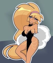 gravity_falls pacifica_northwest bangs blonde_hair blonde_female blonde blonde-haired_female blonde_hair_female hairband 1girls 1girl 1female female aged_up adult adult_female long_legs woman big_breasts big_ass ass breasts boobs blue_eyes blunt_bangs djnightmar3 large_breasts long_hair naked naughty_face seductive_smile smile very_long_hair deviantart deviantart_link hourglass_figured_female fur fur_coat skimpy_dress black_dress jewelry formal formal_wear formal_clothes formal_attire fancy_clothing fancy_dress
