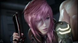 1girls 3d animated armored_female armot big_breasts breasts eclair_farron female final_fantasy final_fantasy_xiii initial_a lightning_farron nipples nude nude_female sex sound sound_edit tagme video