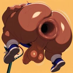 1boy 2025 ai_generated ass balls basketball big_ass civitai flaccid foreskin gaped_anus gay looney_tunes male male_only marioneto742516 monster open_anus penis pound_(space_jam) puffy_anus shaking_lines solo space_jam uncircumcised warner_brothers yaoi