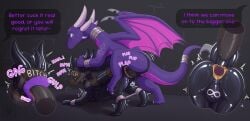 activision anal anal_sex blindfold bondage bound clothing collar cynder dildo dildo_fellatio dildo_in_mouth dominant dominant_female dragon duo english_text female female_penetrating female_penetrating_male feral hi_res latex latex_clothing latex_skinsuit male male/female male_penetrated membrane_(anatomy) membranous_wings muzzle_(object) muzzled mythological_creature mythological_scalie mythology n1k0 null_bulge object_in_ass oral oral_penetration pegging penetration restraints scalie sex sex_toy sex_toy_fellatio sex_toy_in_ass sex_toy_in_mouth sex_toy_insertion skinsuit spreader_bar spyro spyro_the_dragon strapon submissive submissive_male tail text tight_clothing toying_partner wings