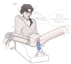 1boy 1cuntboy 1cuntboy1male 2d 2d_(artwork) arcane arcane_jayce arcane_viktor big_clitoris biting_lip blue_dildo blush bred bred_cuntboy breeding brown_hair clitoral_hood clitoris close_up closed_eyes cock color colored cum cum_drip cum_in_pussy cumming cuntboy cuntboy/male cuntboy_bred cuntboy_focus cuntboy_penetrated cute dialogue digital_media_(artwork) dildo dildo_in_pussy dildo_penetration disabled_male dripping_precum dripping_pussy dripping_wet english_text exposed_pussy face fuck_machine fucked_senseless fucking fucking_good_and_hard gay gay_male gay_sex hairy_pussy inside jayce jayce_talis jayvik laying laying_down league_of_legends leg_brace legs legs_spread light-skinned_male light_skin looking_at_penis looking_down loving_couple loving_it loving_sex machine male male/male male_focus male_only masturbating masturbation missionary missionary_position missionary_sex moaning moaning_in_pleasure mole mole_above_mouth mole_under_eye naked naked_male no_pants nude nude_male offscreen_character offscreen_male pale_skin penis praise pussy pussy_focus pussy_juice romantic sex sex_toy shirt_only skinny_male spread_legs submissive submissive_male tdick thighs thrusting thrusting_into_pussy top_surgery_scars trans_man transgender_man transmasc transmasc_creampied twink vagina vaginal_insertion vaginal_penetration vaginal_sex viktor_(league_of_legends) wet_pussy yaoi