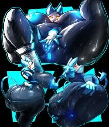 1girls ass black_body breasts deltarune nemiyakii pussy tagme tail tasque_manager_(deltarune)