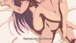 1boy 1girls animated anime bed brown_hair embracing_during_sex enjoying female female_focus first_time first_time_sex i_love_you kaifuku_jutsushi_no_yarinaoshi keyarga_(redo_of_healer) knight kureha_clyret medium_breasts missionary_position naked non_consensual redo_of_healer sex silver_hair tnk_(company)