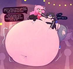 belly_bigger_than_body belly_bigger_than_head breasts_bigger_then_head broken_table elise_(mysterydad) fat grumbling grumbling_tummy huge_ass huge_breasts immobile it’s_da_final_1!!!! massive_belly morbidly_obese morbidly_obese_female mysterydad ripped_clothing ripped_pants thick_thighs viola_(mysterydad)