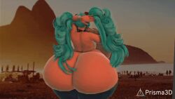 3d animated big_ass big_breasts brazilian_miku chubby_female dancing flower_in_hair hatsune_miku rojo84 rojo_parasito shaking_ass shaking_butt shaking_hips sunset turquoise_eyes turquoise_hair vocaloid