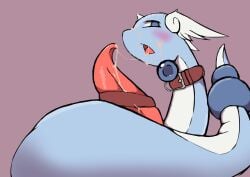 1_horn 2020 absurd_res after_autofellatio after_masturbation after_orgasm animal_genitalia animal_penis belt belt_around_neck belt_around_penis blue_body blue_eyes blush bodily_fluids cetacean_genitalia cetacean_penis countershade_neck countershading cum cum_in_mouth cum_in_own_mouth cum_in_self cum_inside cum_on_face cum_on_own_face cum_on_own_penis cum_on_penis cum_on_self cum_string digital_drawing_(artwork) digital_media_(artwork) dragonair erection feathered_wings feathers feral generation_1_pokemon genital_fluids genitals grey_background head_wings hi_res horn japanese_description looking_at_viewer looking_pleasured male male_feral memento_moripng multicolored_body nintendo open_mouth penis pokemon pokemon_(species) red_penis serpentine simple_background solo tail tapering_penis three-quarter_view two_tone_body unusual_wing_placement white_body white_horn wings