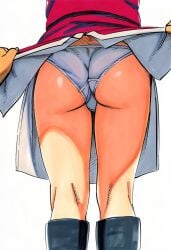 1boy 1girls accurate_art_style ai_generated ass ass_focus back_view bare_ass bare_legs bare_thighs big_ass bubble_ass bubble_butt clothed clothed_female cowboy_shot dress faceless faceless_character faceless_female faceless_male facing_away female female_only from_behind gnomro half-dressed lifted_by_another light-skinned_female light_skin long_hair looking_away low-angle_view lower_body male_pov manga_style masashi_kishimoto_style mostly_nude naruto naruto_(series) naruto_shippuden partially_clothed petite pinup pov presenting presenting_ass presenting_hindquarters pulled_by_self rear_view sakura_haruno shirt shorts shorts_down showing showing_ass showing_off skirt skirt_lift smooth_skin standing teenager thick_ass undressing unseen_female_face viewed_from_behind white_skin