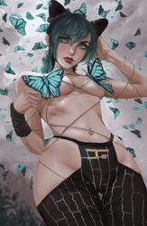 bussiarati butterfly female jojo's_bizarre_adventure jolyne_kujo stone_ocean toned toned_female