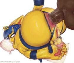 absurd_res anal anal_sex animal_crossing ankha ankha_(animal_crossing) anthro anthro_penetrated anus ass balls blue_hair bodily_fluids condom domestic_cat duo egyptian felid feline felis female female_penetrated filled_condom fur genital_fluids genitals hair hi_res human human_on_anthro human_penetrating human_penetrating_anthro interspecies male male/female male_penetrating male_penetrating_female mammal musikalgenius nintendo pawpads paws penetration penile penile_penetration penis penis_in_ass sex sexual_barrier_device simple_background vaginal_fluids vulva yellow_body yellow_fur