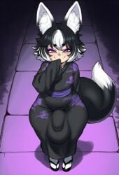 1boy 2d ai_generated animal_ear_fluff animal_ears balls big_balls big_cock big_penis big_testicles black_hair black_kimono bulge bulge_through_clothing bulge_under_clothes cock covered_penis erection erection_under_clothes fox_boy fox_ears fox_tail gigantic_balls gigantic_testicles gigigens ginko_(gigigens) half-closed_eyes huge_balls huge_cock huge_testicles japanese_clothes kimono large_balls large_cock large_penis large_testicles large_thighs long_sleeves looking_at_viewer male_focus male_only massive_balls massive_testicles multicolored_hair original original_character penis penis_bulge purple_eyes sandals short_hair sitting small_but_hung smile solo solo_male tabi tail testicles thick_cock thick_penis thick_thighs thighs two-tone_hair white_hair white_socks wide_hips