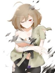 1girls 2019 big_breasts convenient_censoring glassy0302 huge_breasts kuraishi_ringo_(glassy0302) large_breasts solo solo_female tagme torn_clothes wardrobe_malfunction