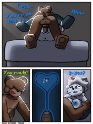 3:4 anthro barley_(connorsconnor) bear bed breasts cheating_girlfriend condom conley connorsconnor duo female furniture genitals hi_res hybrid infidelity internal male male/female mammal meme nipples no_nut_november on_bed penetration penile penile_penetration penis penis_in_vagina sexual_barrier_device vaginal_penetration vulva