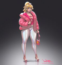 princess peach from mario (series) by pinkdrawz