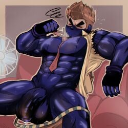 balls big_ass big_balls big_breasts big_penis bigger_male blue_body blue_skin boy dick gay male male_only muscles muscular muscular_male only_male pecs rubber rubber_clothing rubber_suit shiny shiny_skin