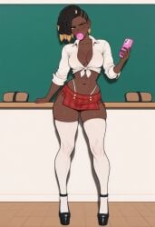 ai_generated brat bubble_gum classroom league_of_legends needs_rape phone rude school school_uniform schoolgirl senna_(league_of_legends) skimpy slut