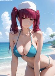 1girls 2d ai_generated ass bare_shoulders belly big_breasts bikini bikini_bottom bikini_top bleach bleach:_the_thousand-year_blood_war curvy curvy_figure detailed dokugamine_riruka double_ponytail eyelashes eyeshadow female female_only fit focus high_quality large_breasts legs light-skin light-skinned_female lips lipstick long_hair looking_at_viewer makeup mascara medium_breasts midriff nero100 outdoors outside pale-skin pale-skinned_female perky_breasts pink_eyes pink_hair ponytail posing seductive seductive_look sexy sexy_pose side_ponytail skinny slim_waist solo stable_diffusion swimsuit swimwear tagme teenage_girl teenager young