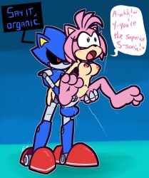 2026 3_toes amy_rose anthro anthro_on_anthro anthro_penetrated anthro_penetrating anthro_penetrating_anthro balls big_breasts big_penis black_nose black_sclera blue_balls blue_body blush bouncing_breasts breasts carrying_another dialogue dominant dominant_anthro dominant_male duo english_text erection eulipotyphlan feet female female_penetrated fur genitals green_eyes grey_balls grey_body grey_penis hair heart_symbol hedgehog hi_res leg_grab machine male male/female male_penetrating male_penetrating_female mammal metal_sonic metallic_body nipples nude open_mouth penetration penis pink_body pink_fur pink_hair pink_nipples pupils red_body red_eyes reverse_stand_and_carry_position robot sega sex sonic_(series) sonic_the_hedgehog_(series) speech_bubble standing standing_sex submissive submissive_anthro submissive_female tan_body tan_fur text thigh_grab toes ultilix vaginal_penetration