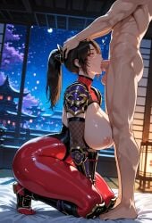 ai_generated armor big_ass big_breasts big_butt big_thighs blade blowjob brown_eyes brown_hair huge_ass huge_breasts huge_butt huge_thighs miyuai ninja_gaiden ninja_girl red_clothing sexy sexy_body soul_calibur taki thick thick_ass thick_butt thick_legs thick_thighs