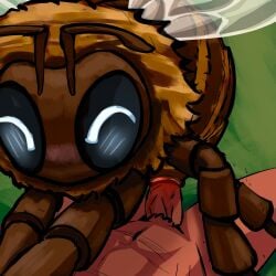 1boy 1boy1girl 1girl 1girls anthro anthro_on_human anthro_penetrated bee bee_girl black_fur blush blushed_face blushing bug bug_girl eyes_closed fuzzy human human_on_anthro pussy thick_hips vagina vaginal vaginal_insertion vaginal_penetration vaginal_sex wide_hips yellow_fur