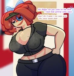 alternate_costume big-breasts breasts dialogue drunk drunk_or_something_ragatha_(the_amazing_digital_circus) english_text fast_food_masquerade_(tadc) female glitch_productions hi_res inkyproduction jax_(tadc) jax_(the_amazing_digital_circus) lagomorph leporid male mammal obese overweight rabbit ragatha_(tadc) ragatha_(the_amazing_digital_circus) slightly_chubby source_request text the_amazing_digital_circus the_amazing_digitial_circus