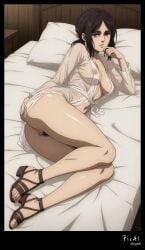 4k 8k ai_generated ass attack_on_titan bedroom big body bodysuit curves details down explicit feets full hair hairy high hips legs lingerie lying masterpiece navel neckline nsfw of perfect pieck_finger point polished position pubic resolution sandals seductive see-through sexy spread thighs toenails tummy underwear view visible