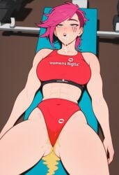 after_oral after_rape ai_generated cum cum_in_mouth feminist fit gym gym_clothes gym_equipment laying_on_back league_of_legends oral_rape sexy unconscious urine vi vi_(league_of_legends)